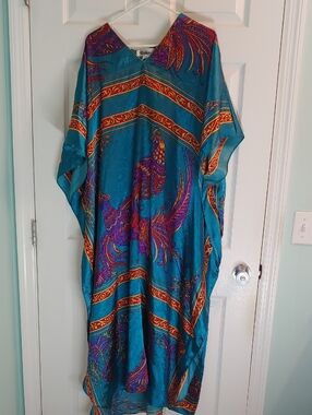 Vintage Winlar Kaftan Peacock Kimono Women's One Size Fits Most